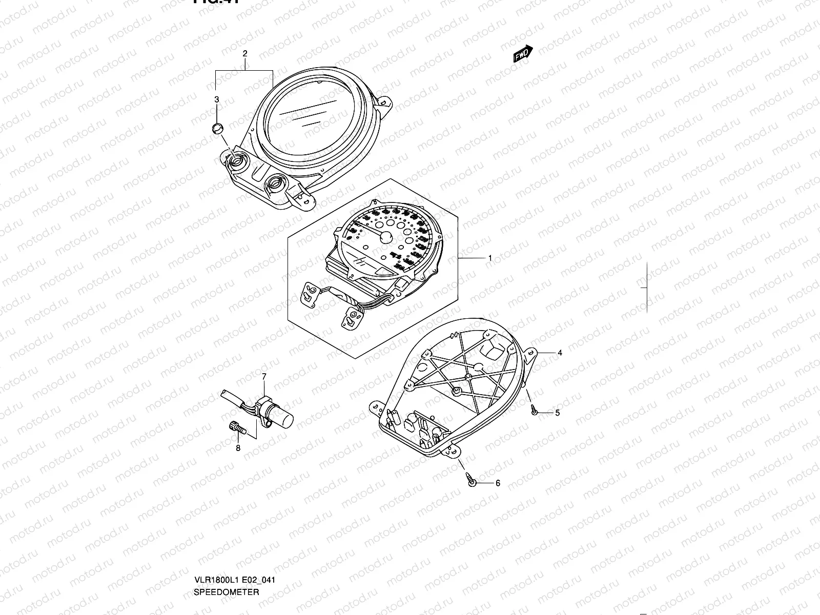 41 - SPEEDOMETER (VLR1800TL1 E19)