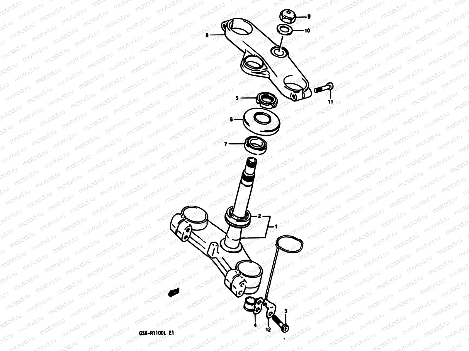 41 - STEERING STEM (MODEL K)