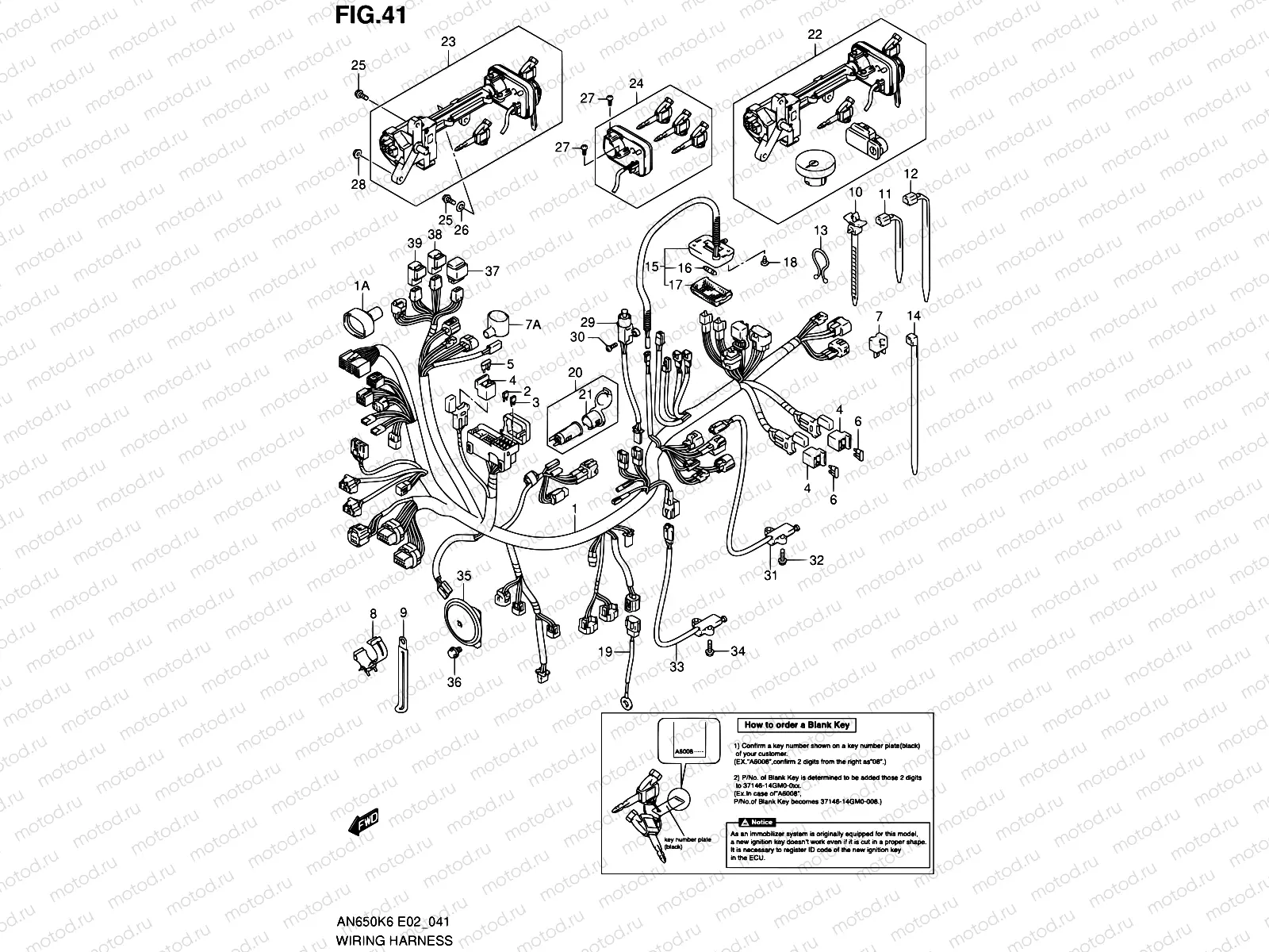 41 - WIRING HARNESS (AN650K6/K7/K8/K9 E24)