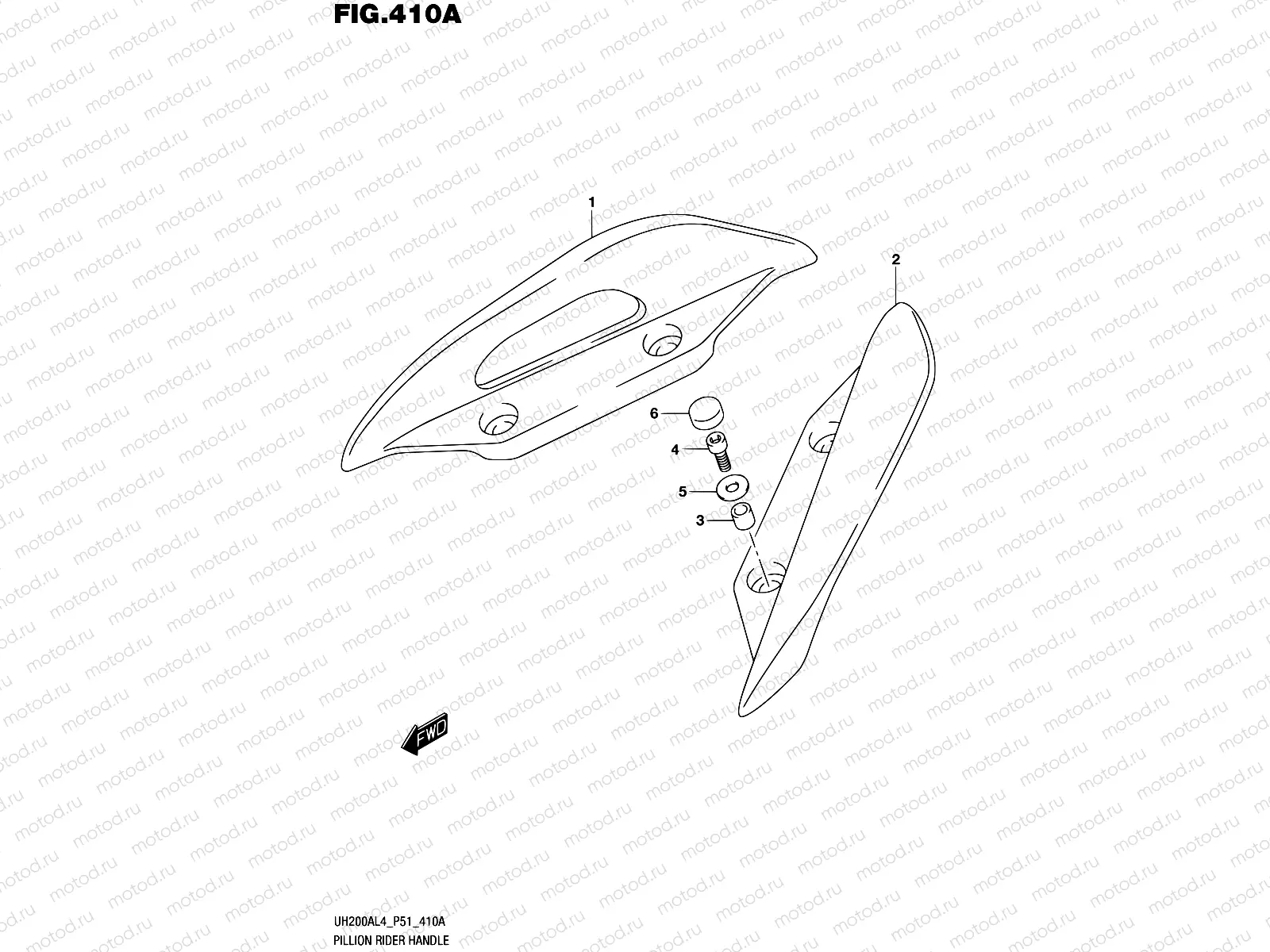 410A - PILLION RIDER HANDLE