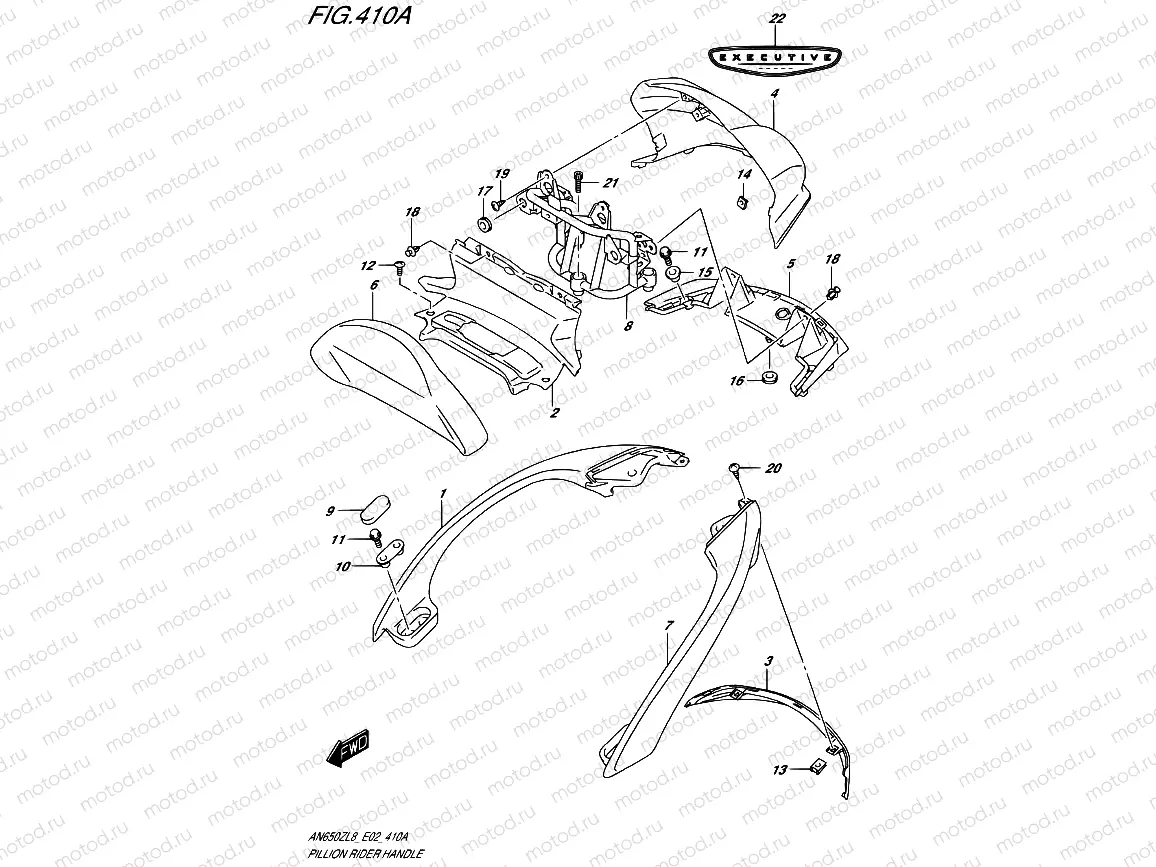 410A - PILLION RIDER HANDLE