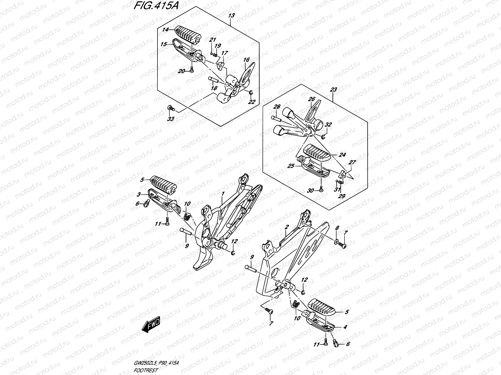 415A - FOOTREST