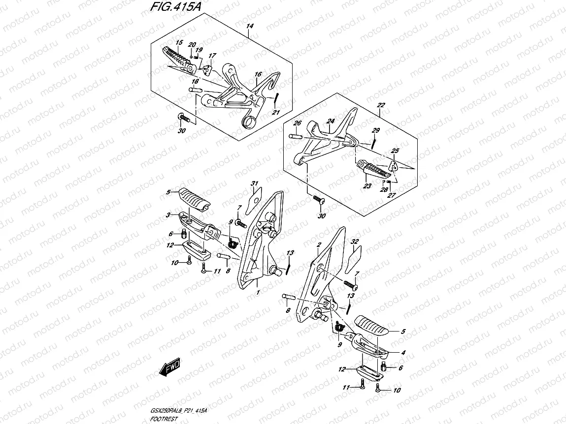 415A - FOOTREST