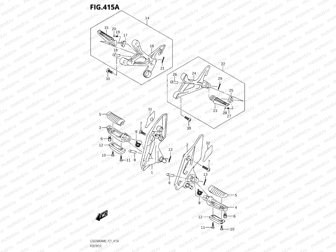 415A - FOOTREST