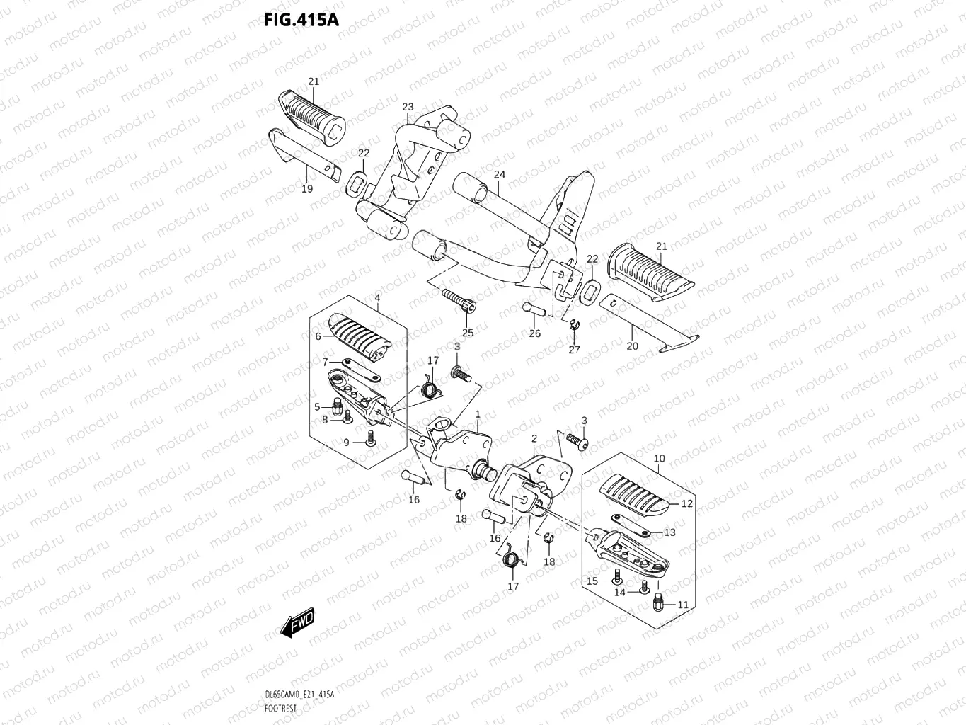 415A - FOOTREST