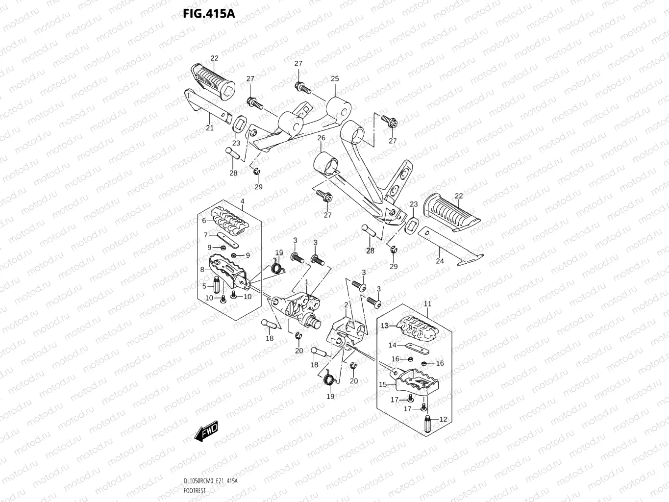 415A - FOOTREST