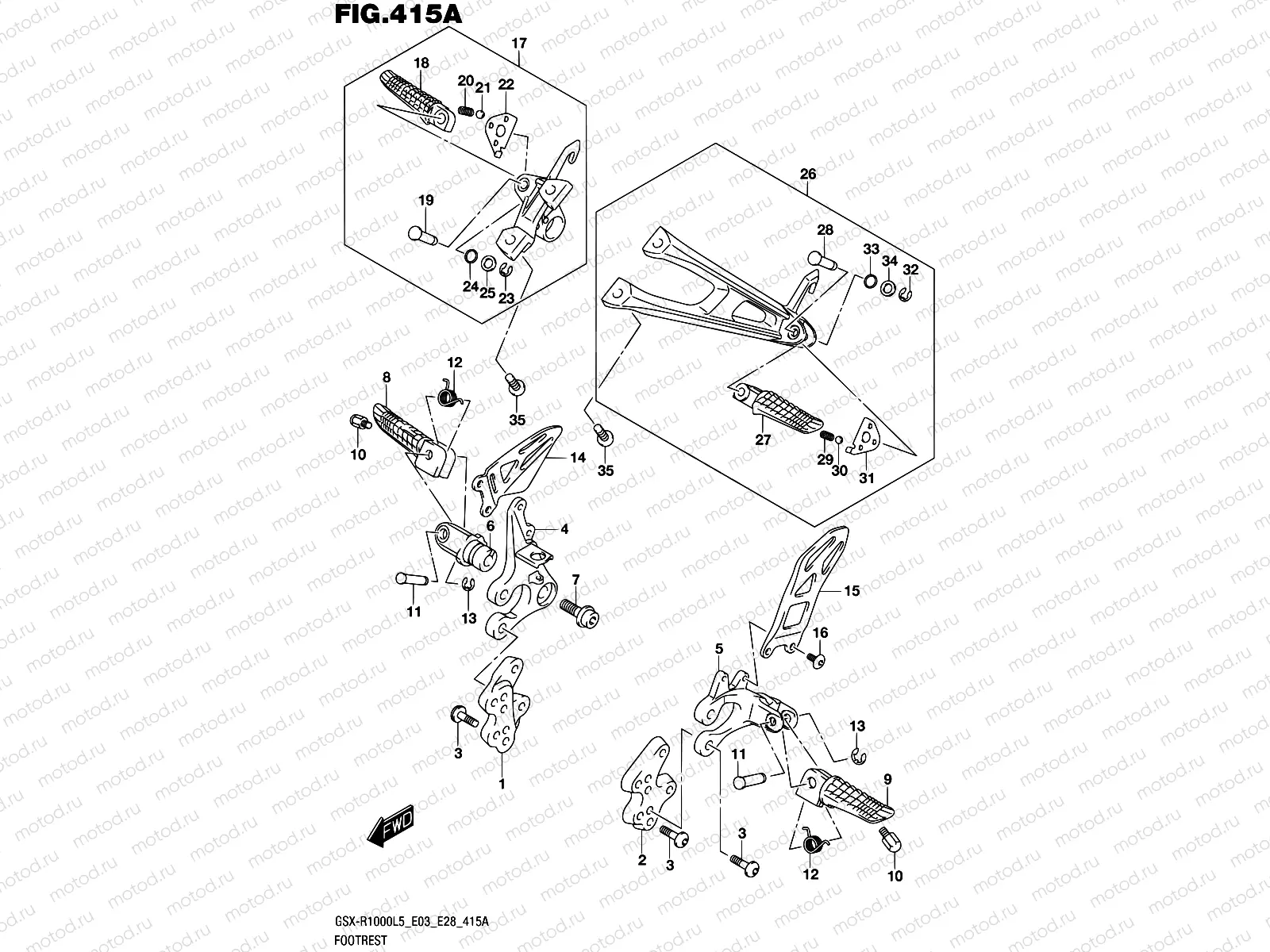 415A - FOOTREST