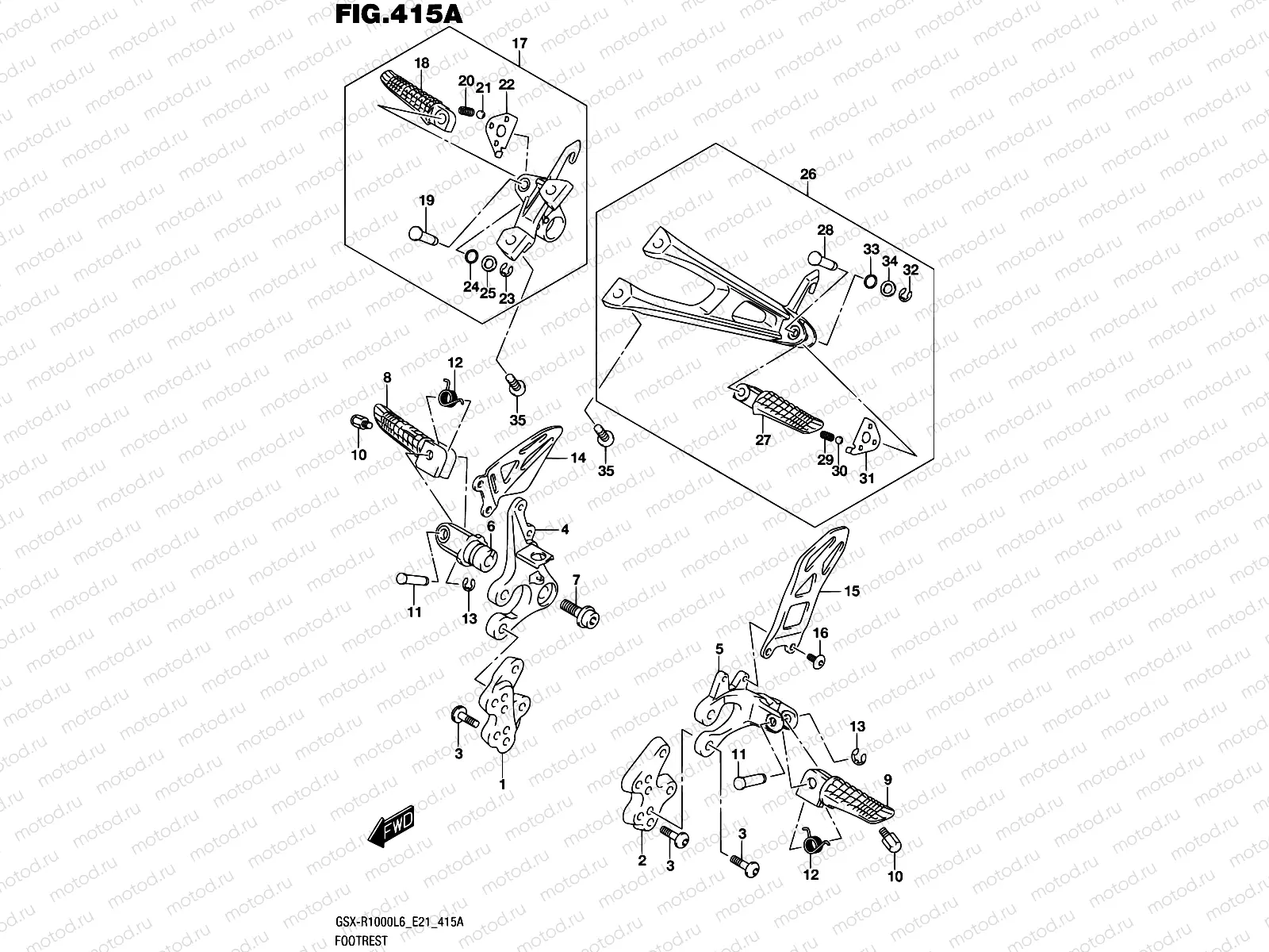 415A - FOOTREST