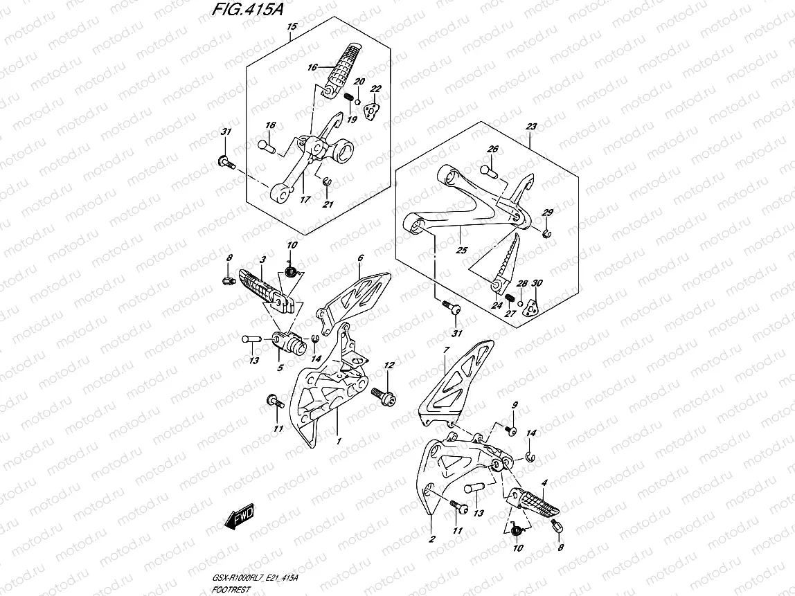 415A - FOOTREST