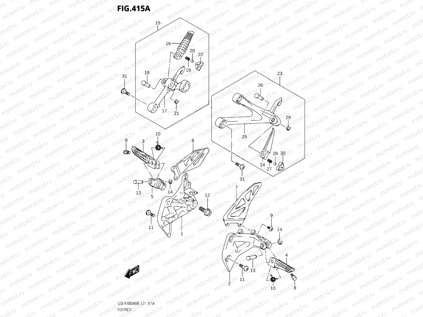 415A - FOOTREST