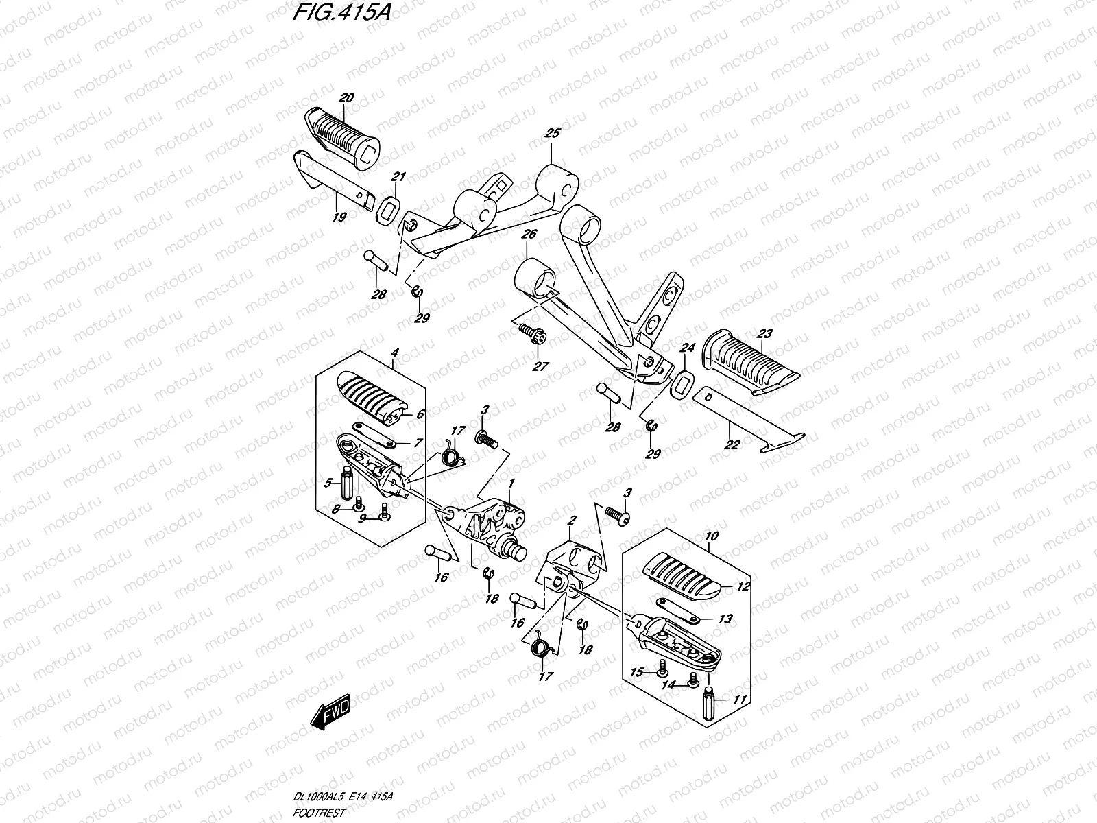 415A - FOOTREST
