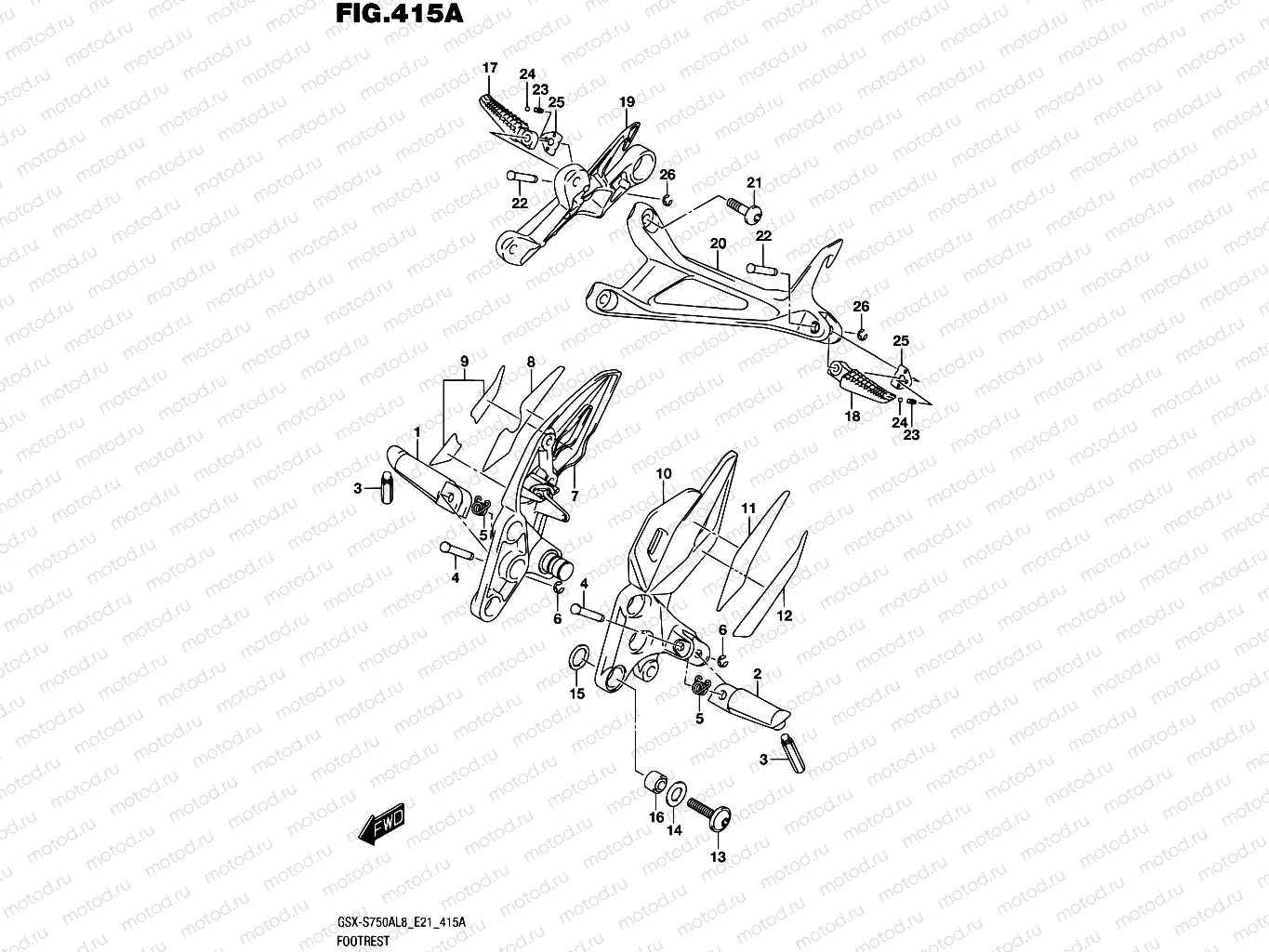 415A - FOOTREST