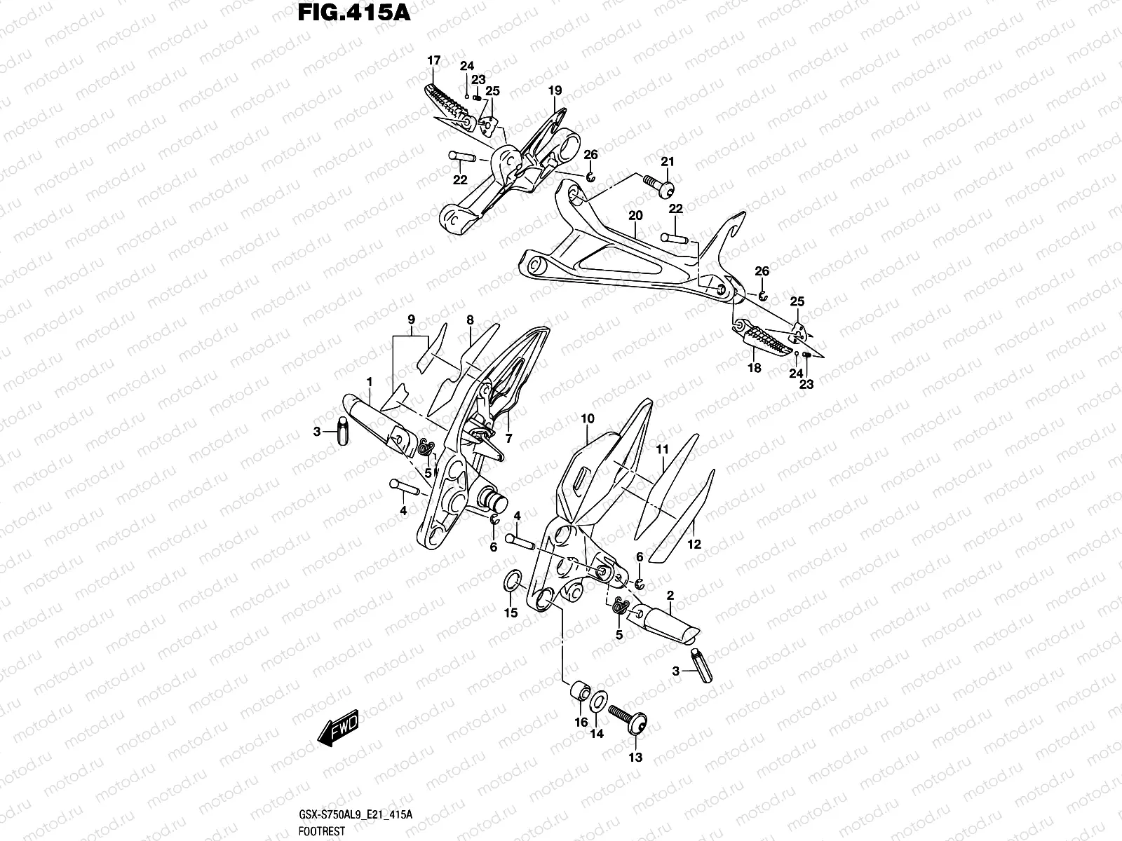 415A - FOOTREST