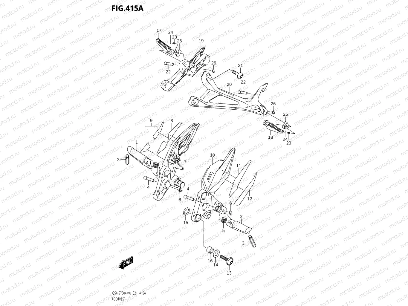415A - FOOTREST