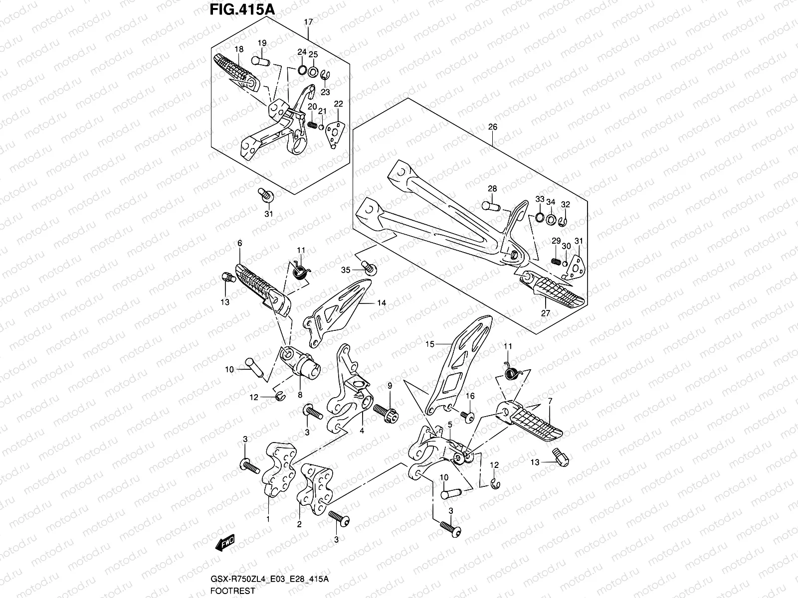 415A - FOOTREST