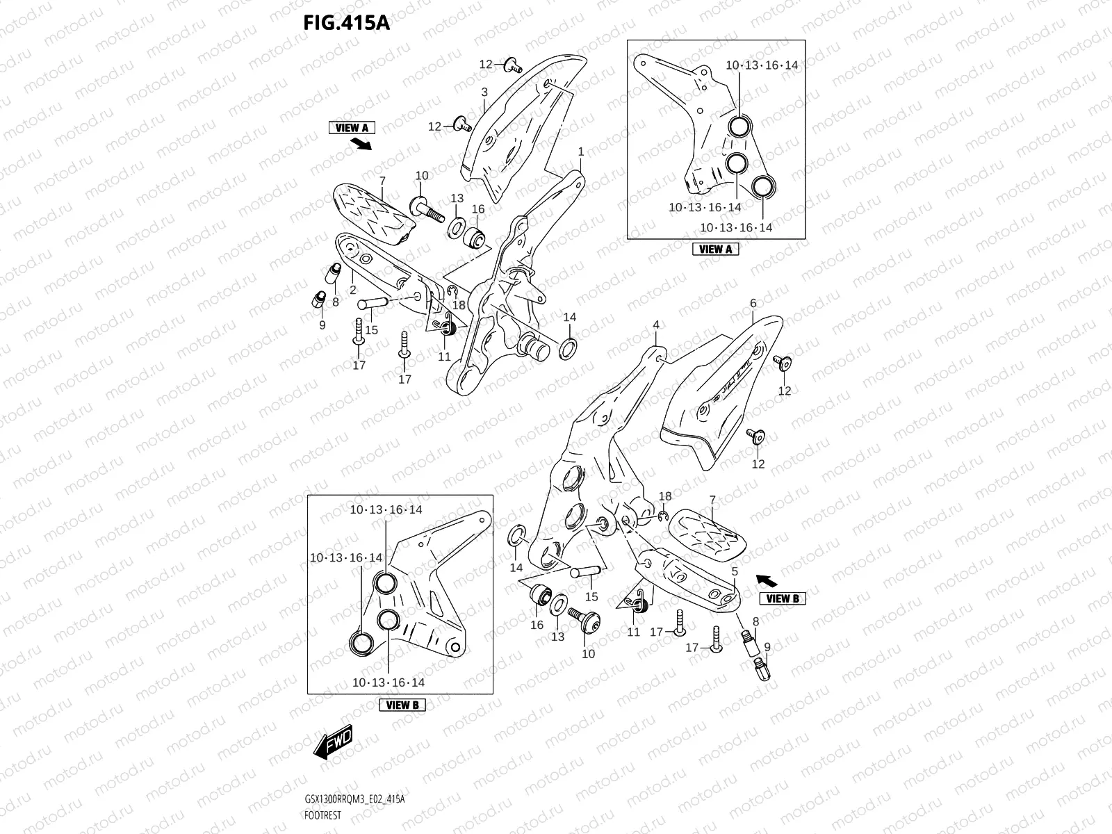 415A - FOOTREST