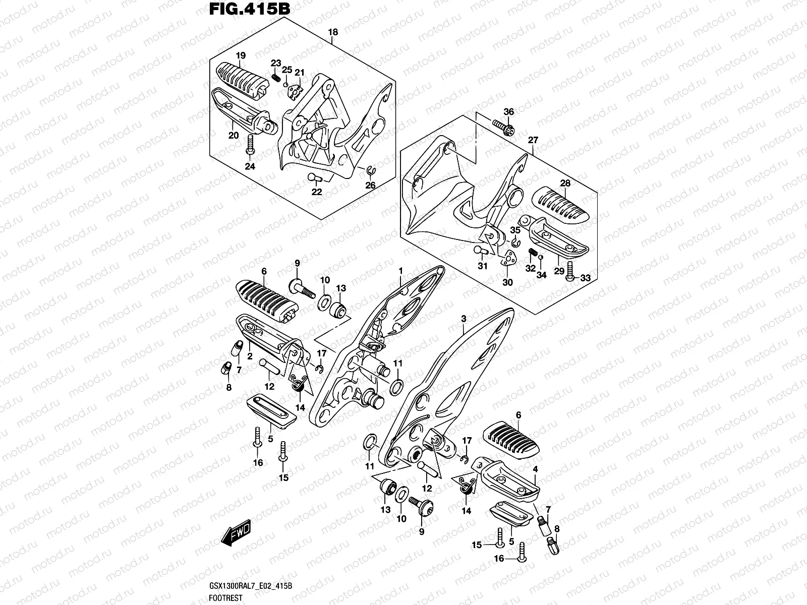 415B - FOOTREST (GSX1300RAL7 E19)