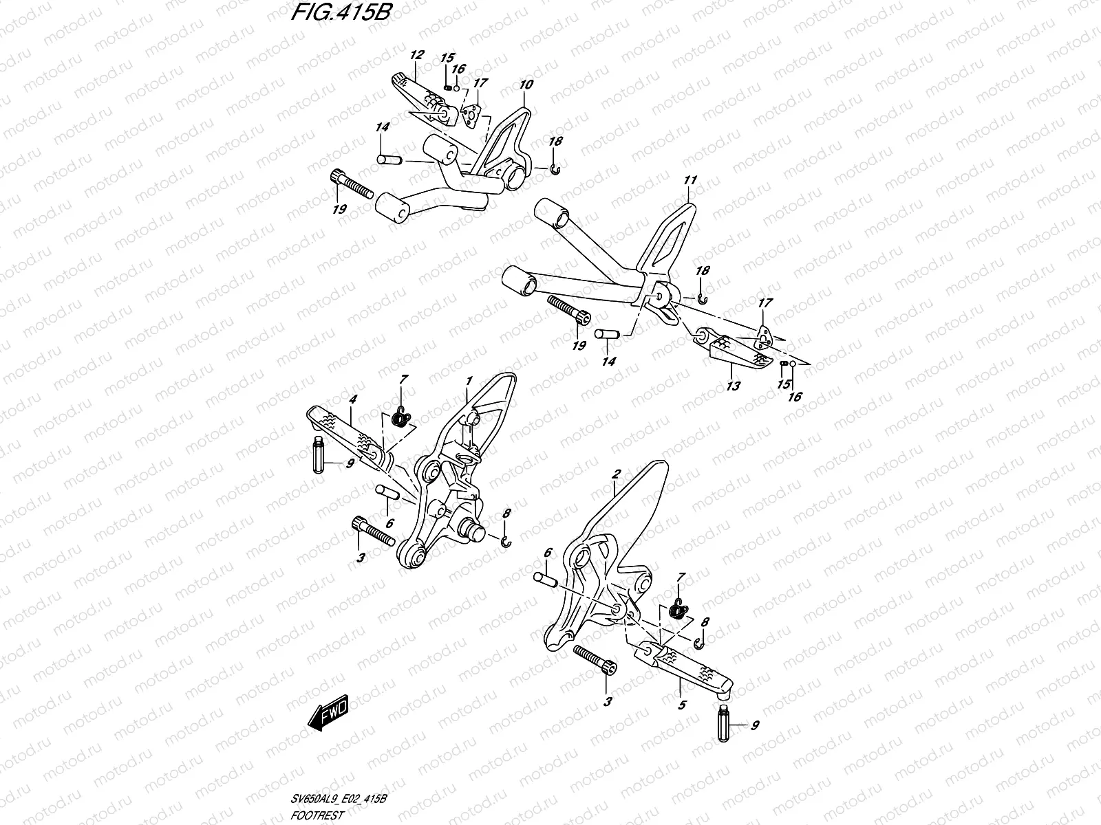 415B - FOOTREST (SV650AL9 E19)
