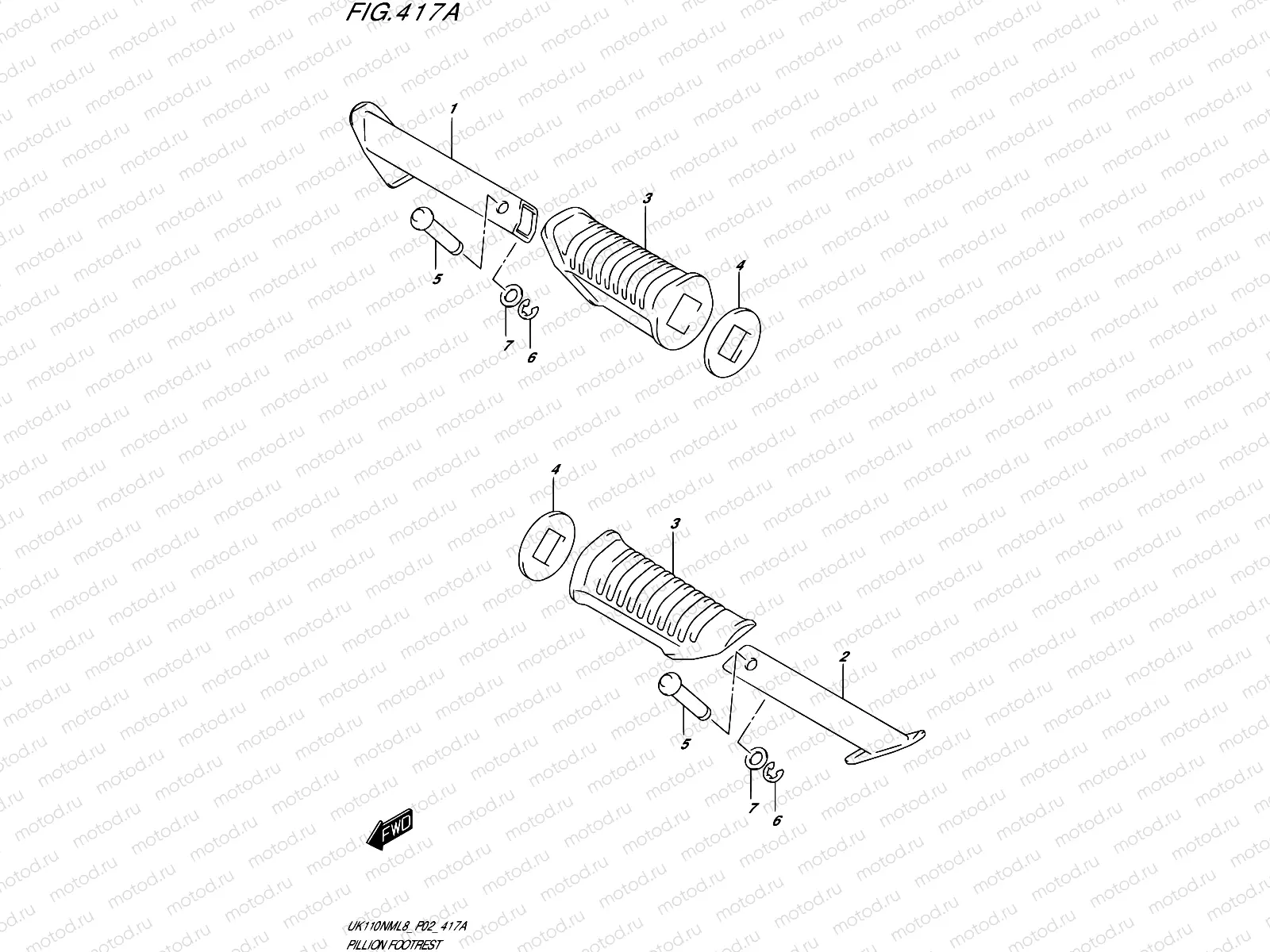 417A - PILLION FOOTREST