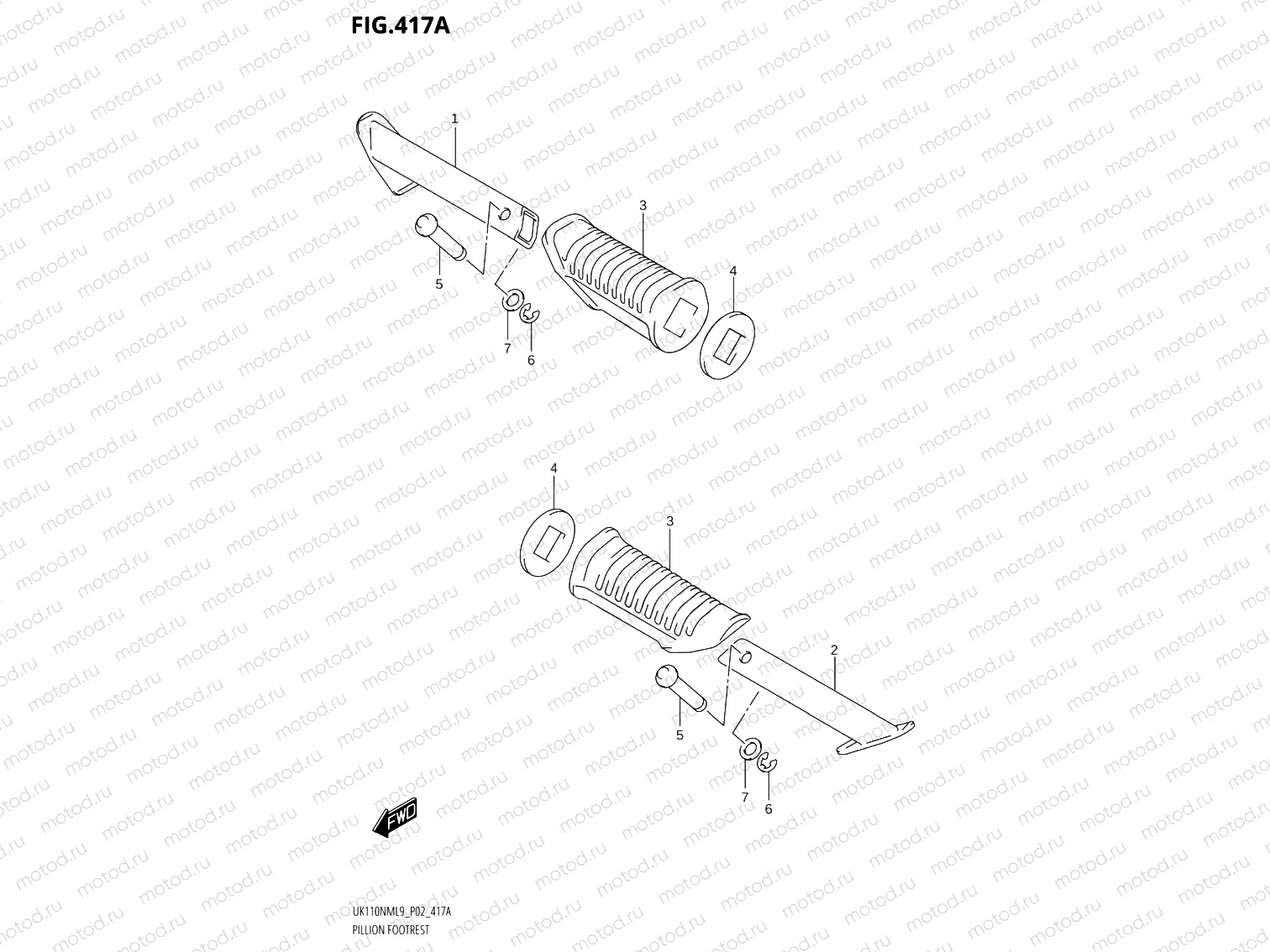 417A - PILLION FOOTREST