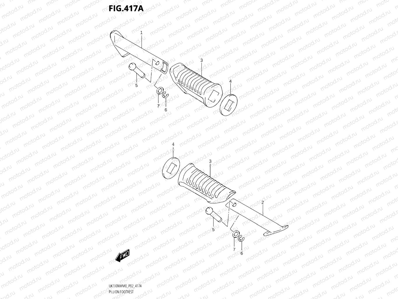 417A - PILLION FOOTREST