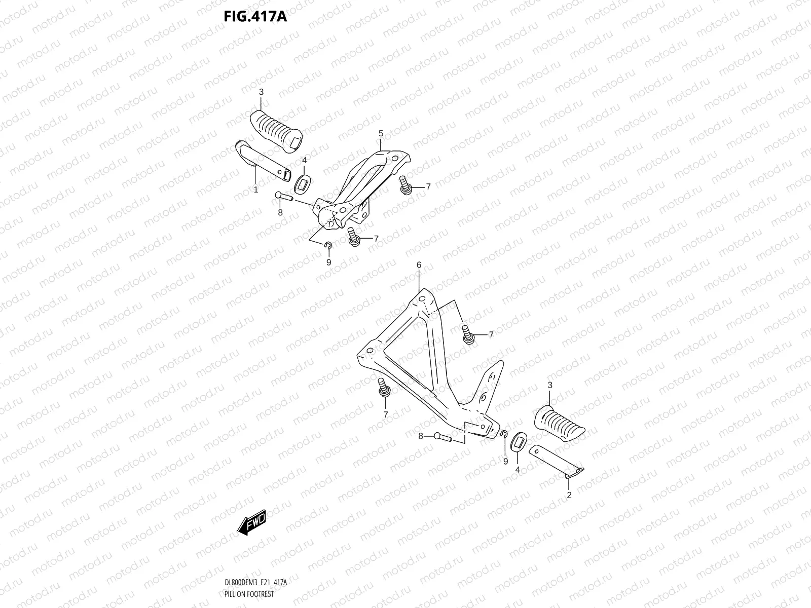 417A - PILLION FOOTREST