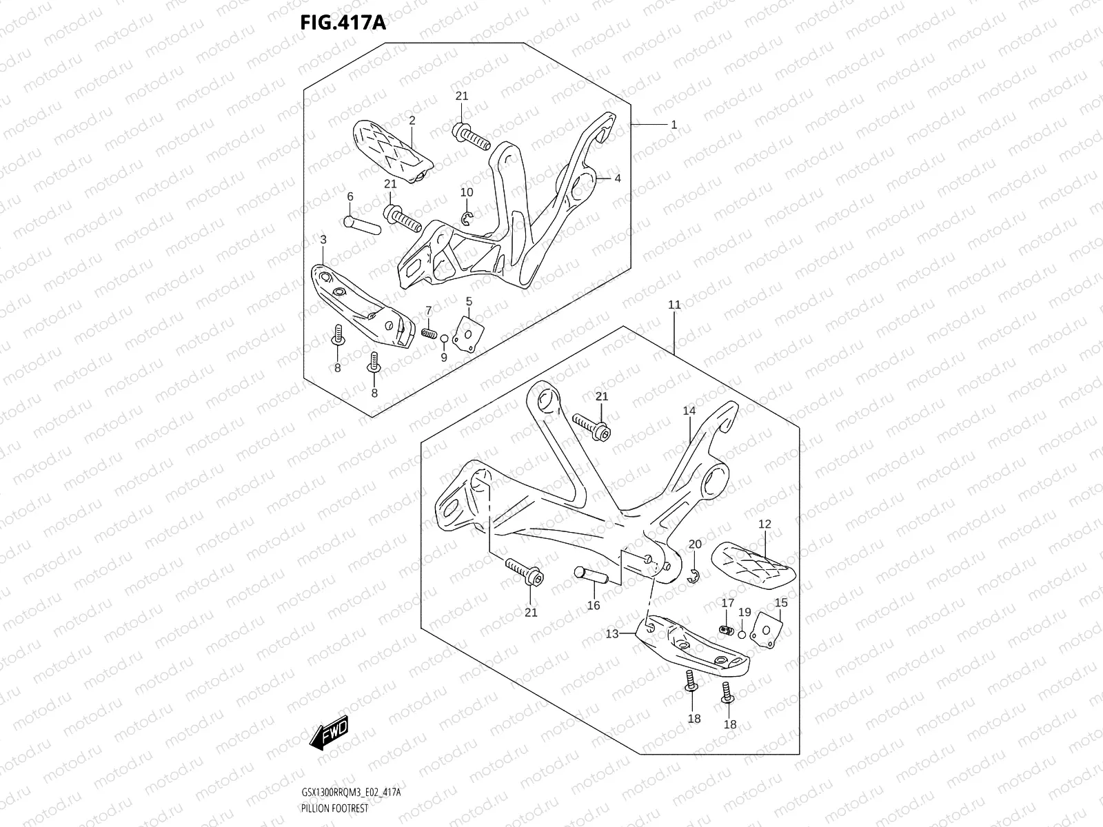 417A - PILLION FOOTREST