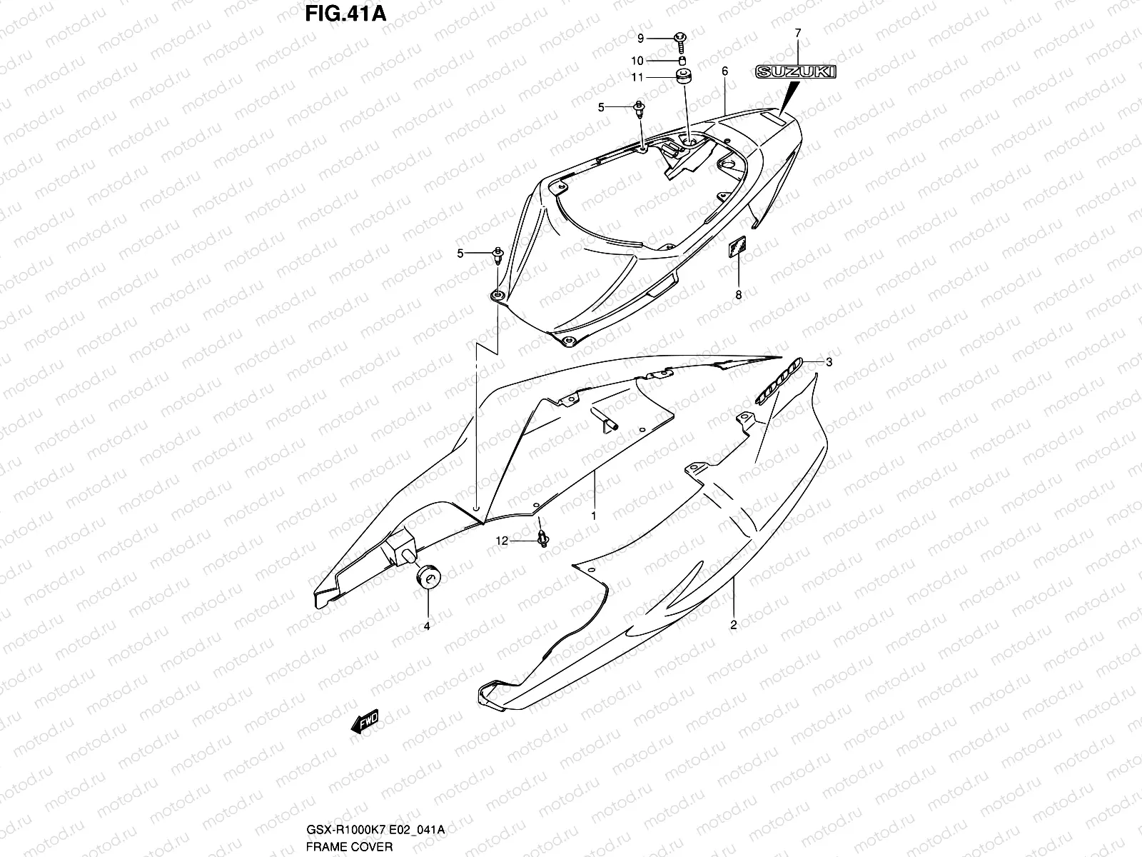 41A - FRAME COVER (GSX-R1000U2K7 E19)