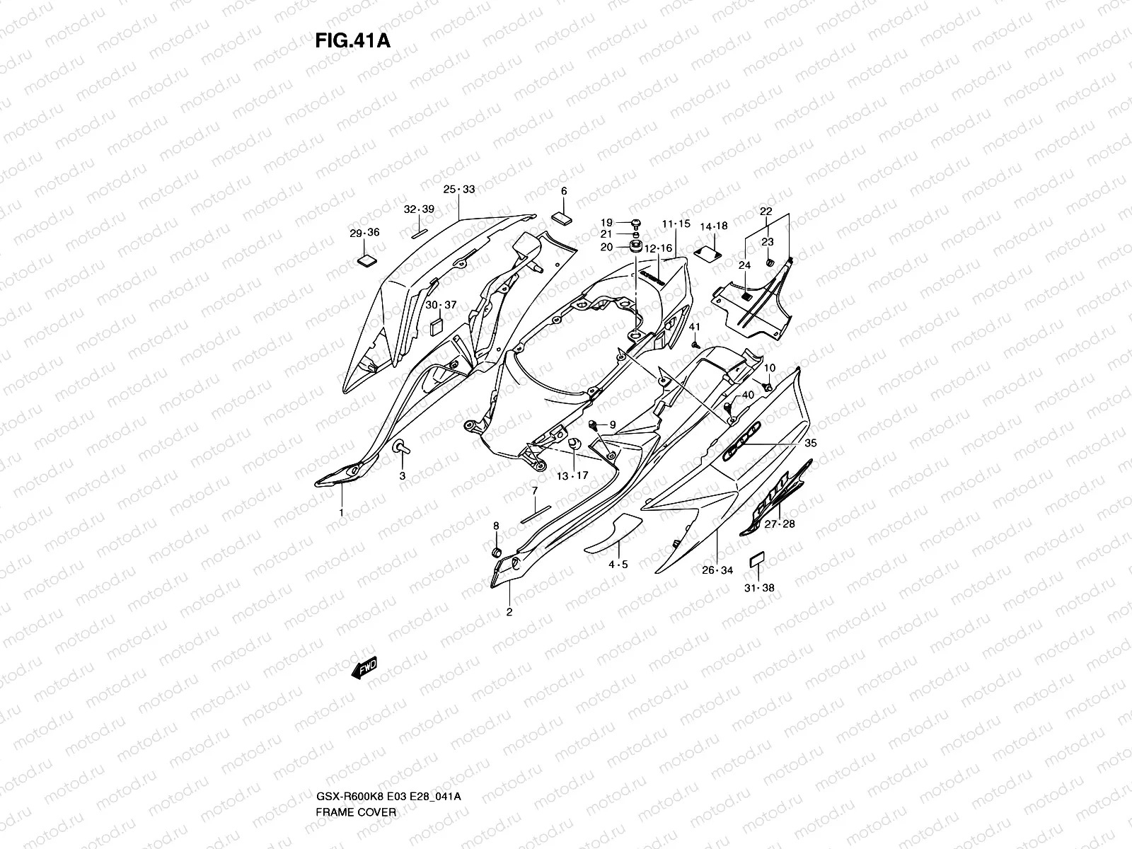 41A - FRAME COVER (MODEL K9)