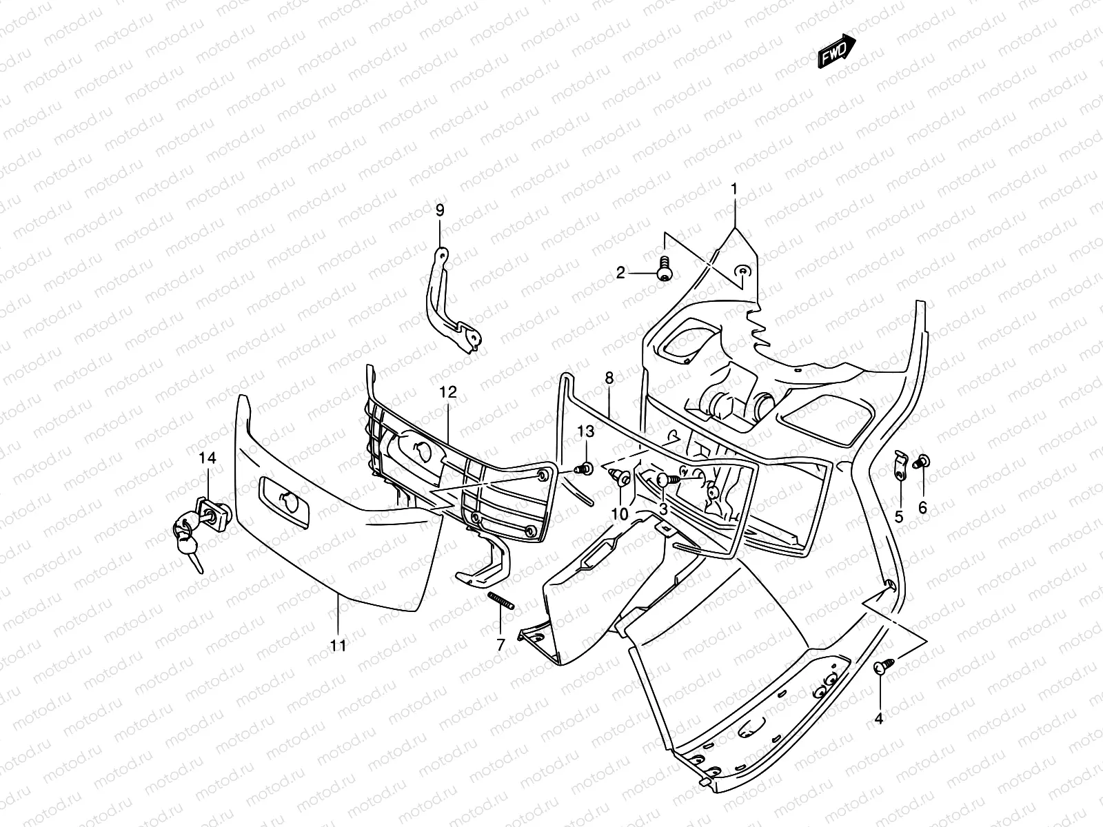 41A - FRONT BOX (MODEL K1/K2)