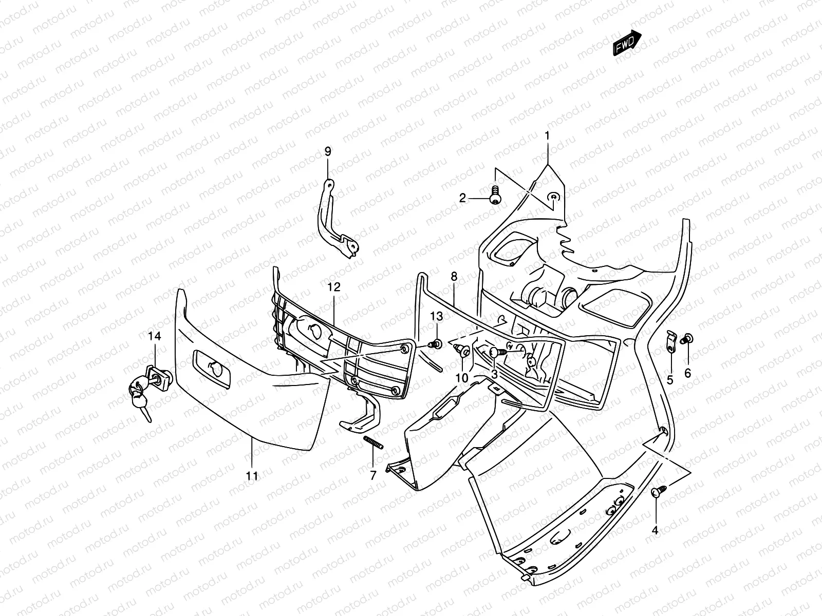 41A - FRONT BOX (MODEL K1/K2)