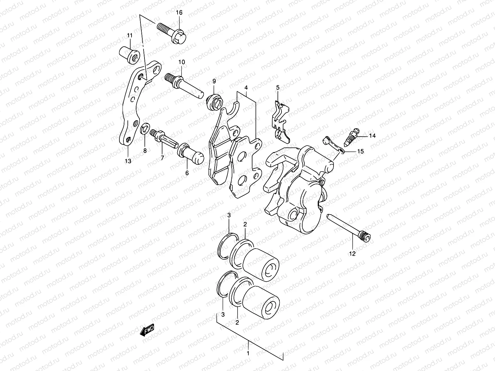 41A - FRONT CALIPER (MODEL N/P/R/S/T)