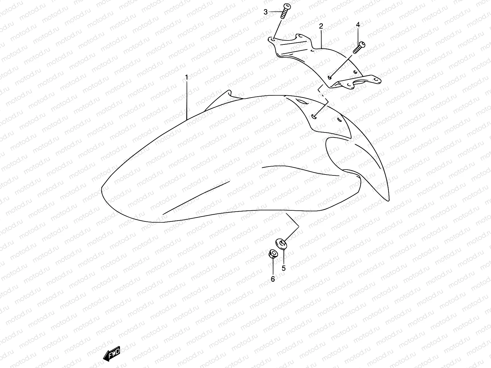 41A - FRONT FENDER (MODEL S/T/V)