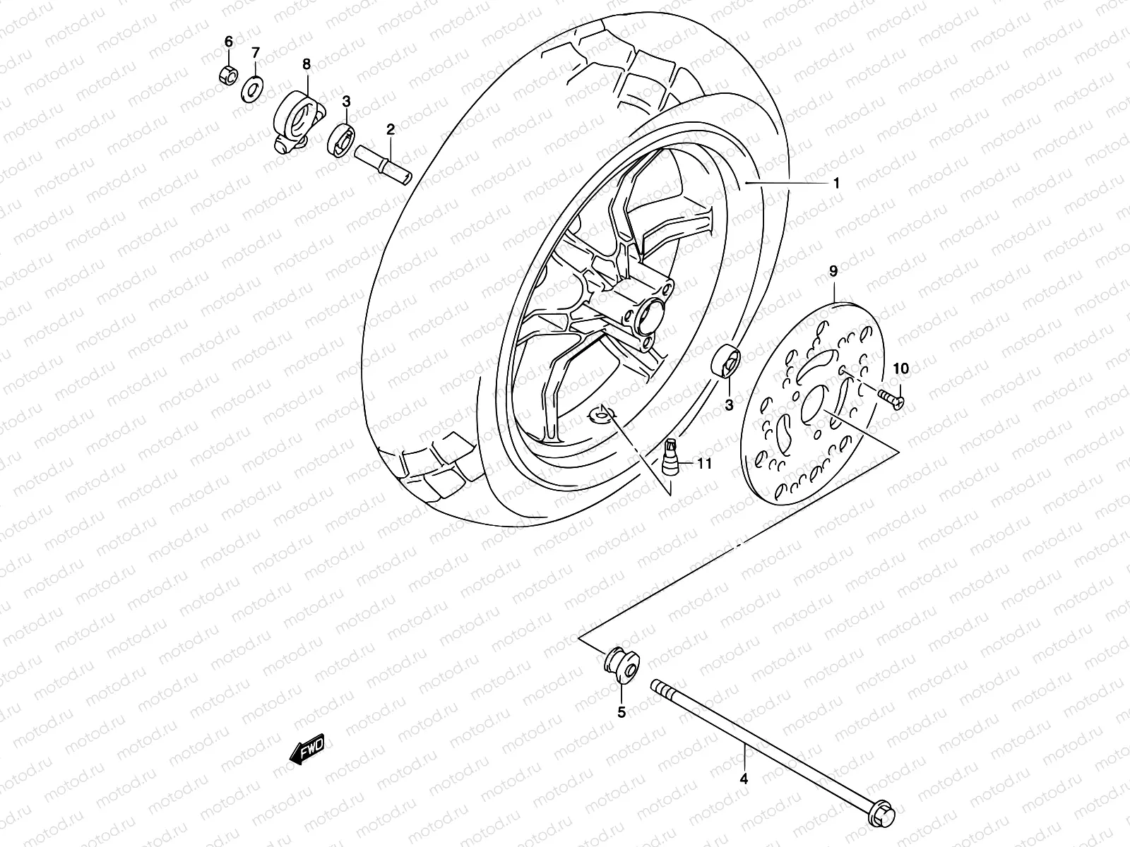 41A - FRONT WHEEL (MODEL K4)
