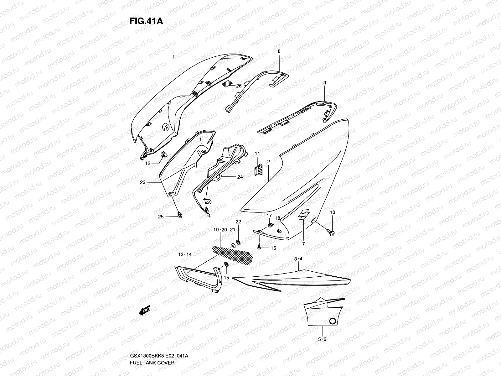 41A - FUEL TANK COVER (MODEL L0)