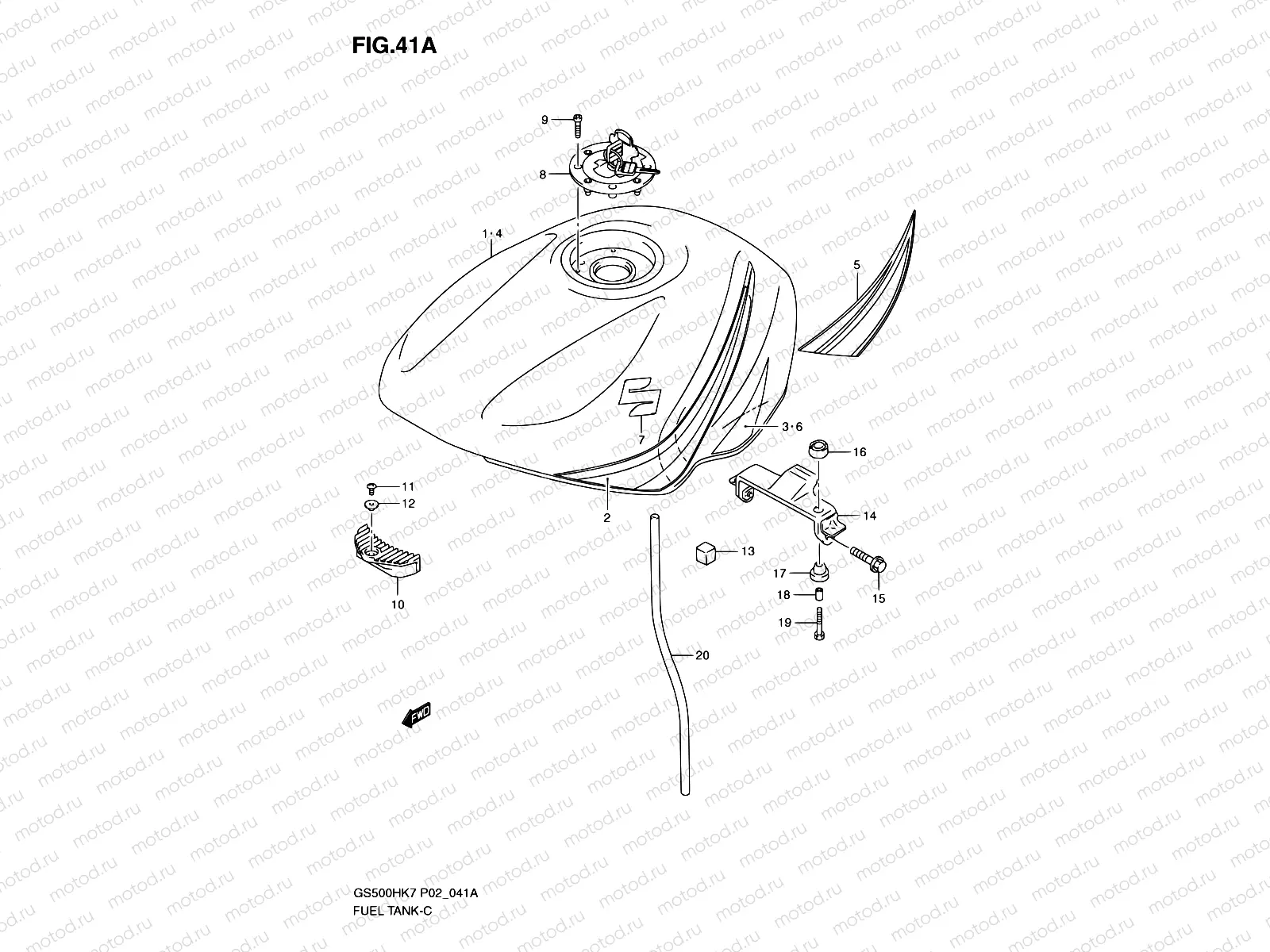 41A - FUEL TANK (MODEL K8)
