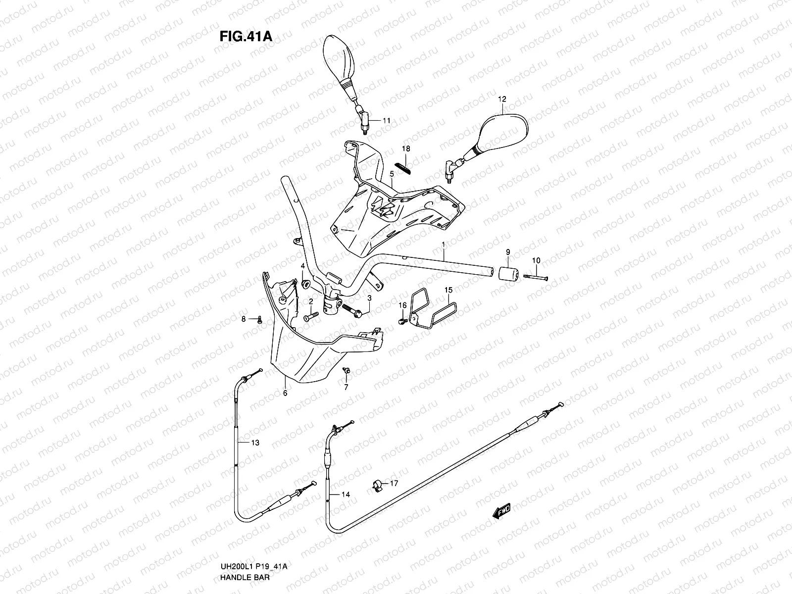 41A - HANDLEBAR (MODEL EXECUTIVE P19)