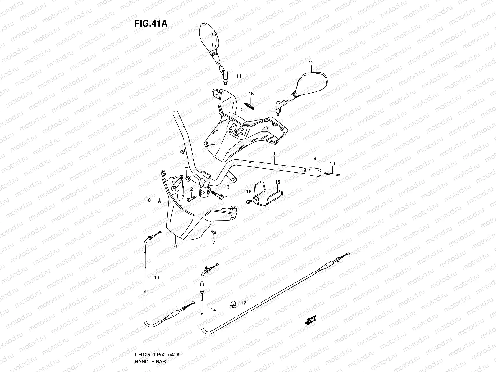 41A - HANDLEBAR (MODEL EXECUTIVE P19)