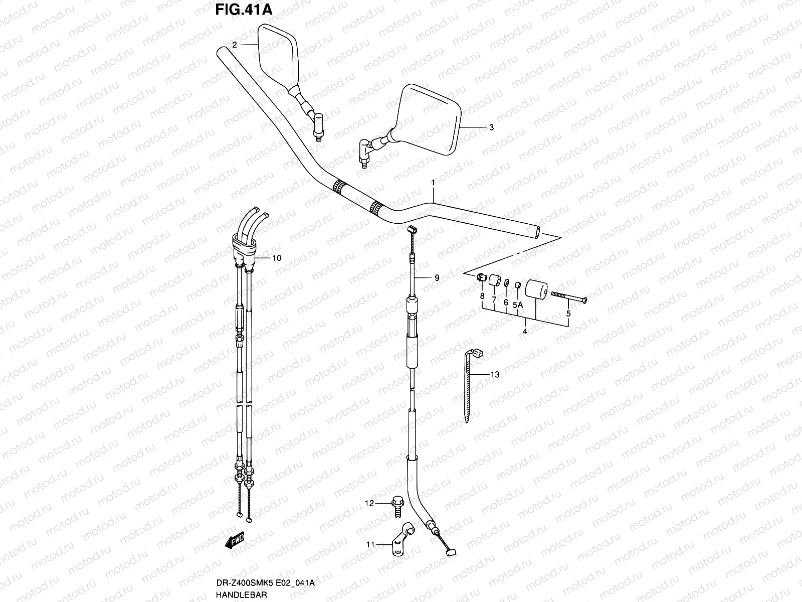 41A - HANDLEBAR (MODEL K7/K8/K9)