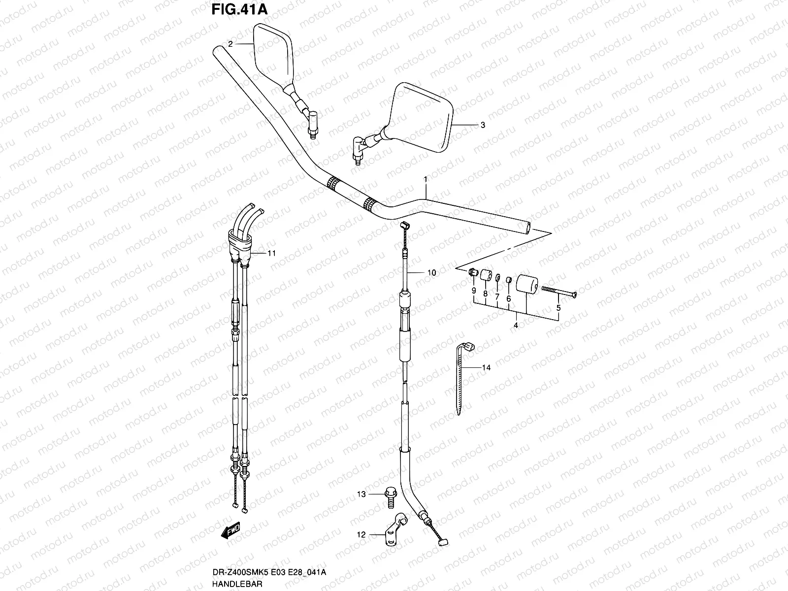 41A - HANDLEBAR (MODEL K7/K8/K9)