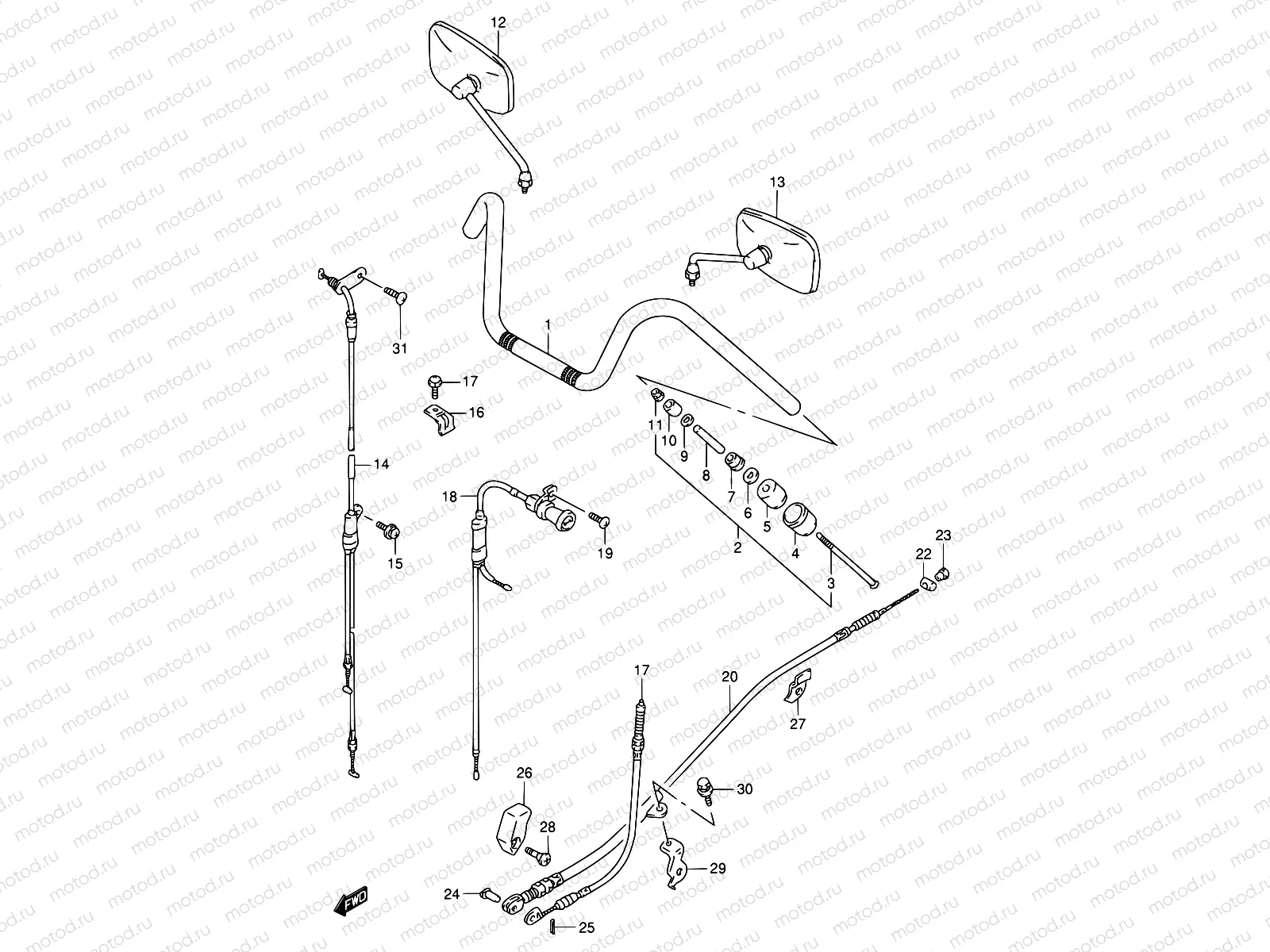41A - HANDLEBAR (MODEL S/T)
