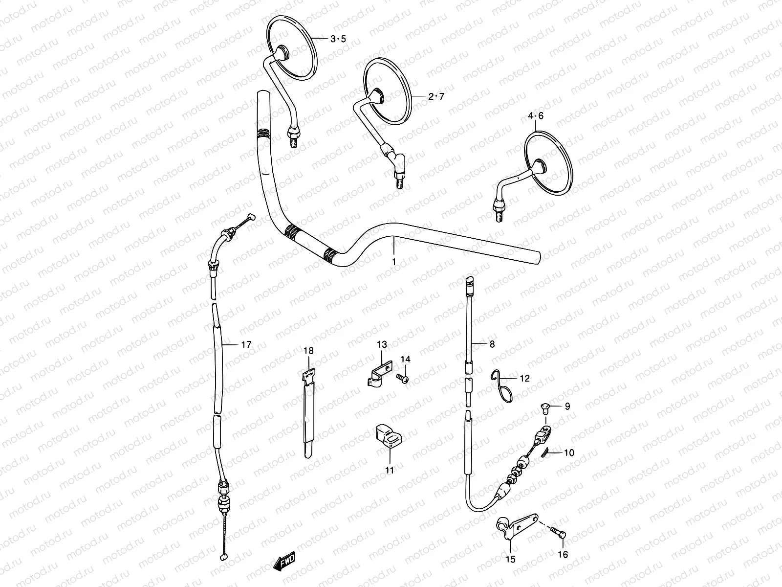 41A - HANDLEBAR (MODEL Y/K1)