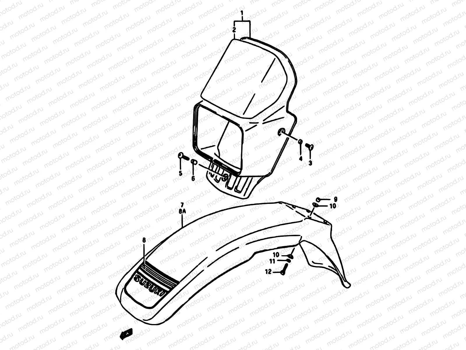 41A - HEADLAMP HOUSING-FRONT FENDER (MODEL J/K)