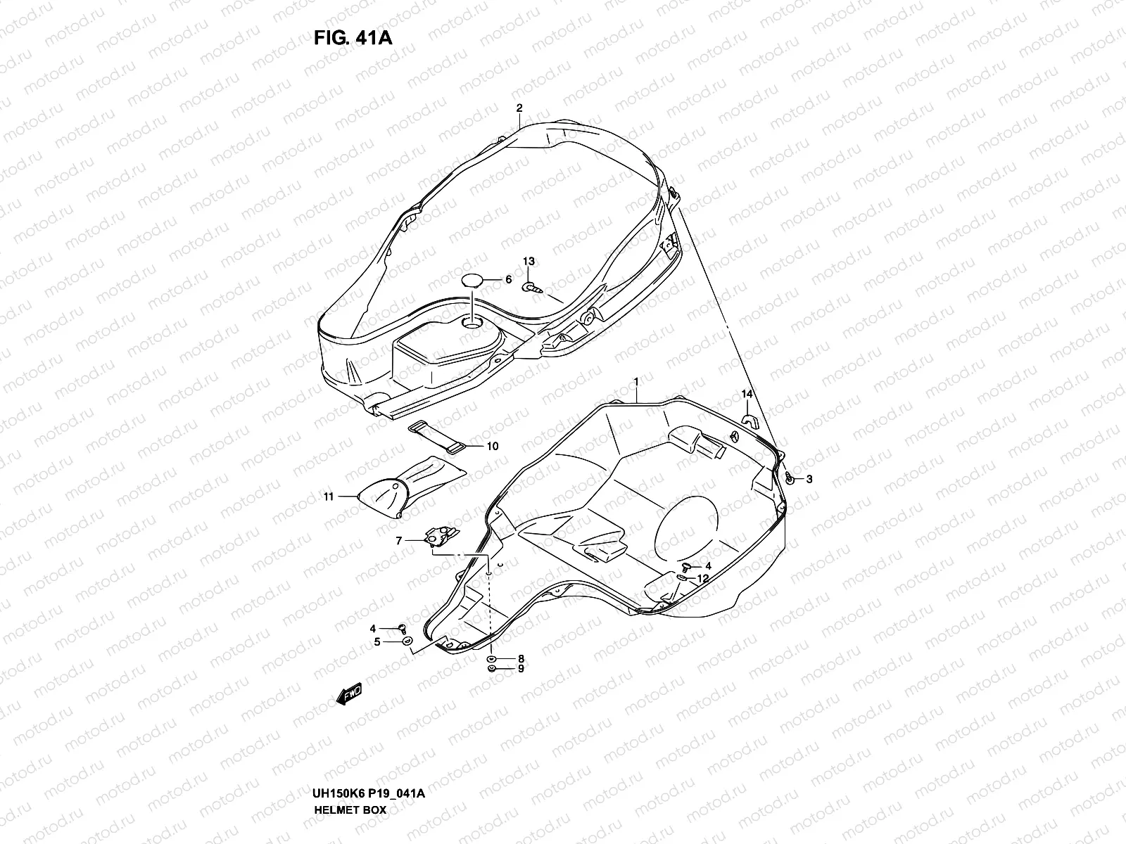 41A - HELMET BOX (MODEL K4/K5/K6)