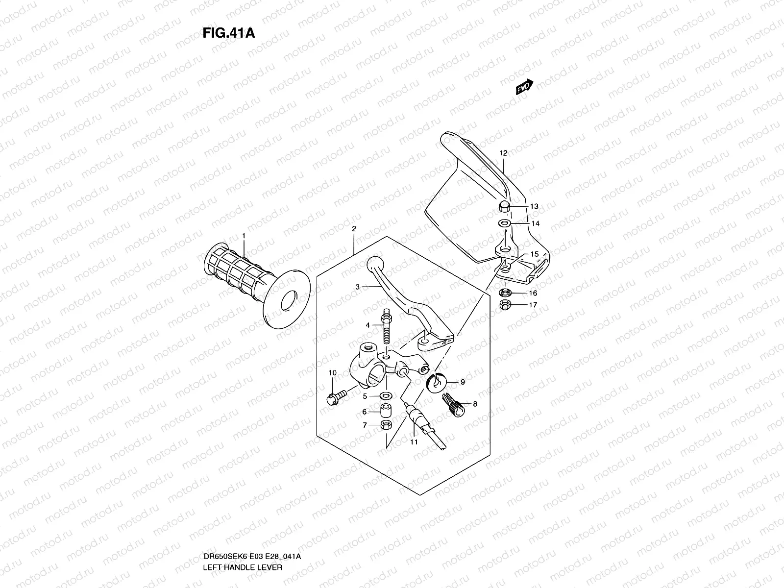 41A - LEFT HANDLE LEVER (MODEL L0)