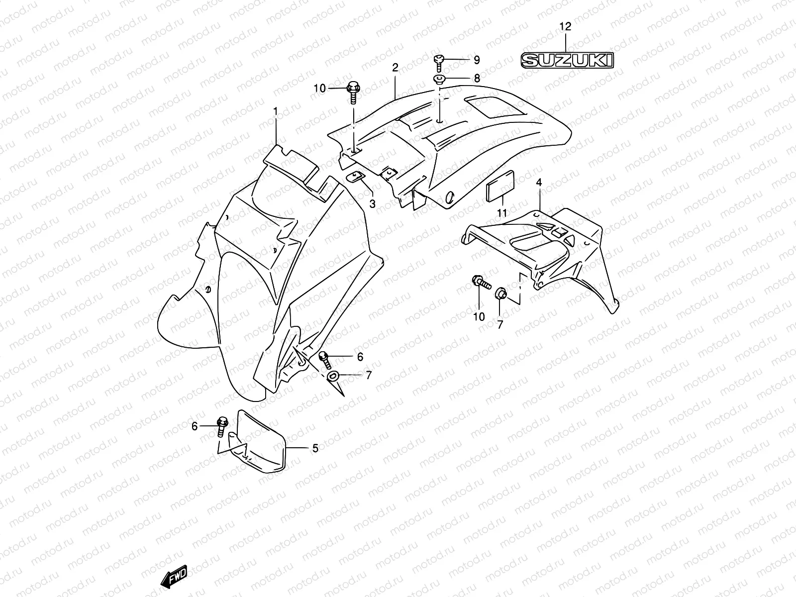 41A - REAR FENDER (MODEL K4/K5 E24)