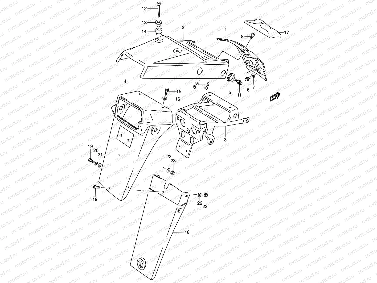 41A - REAR FENDER (MODEL S)