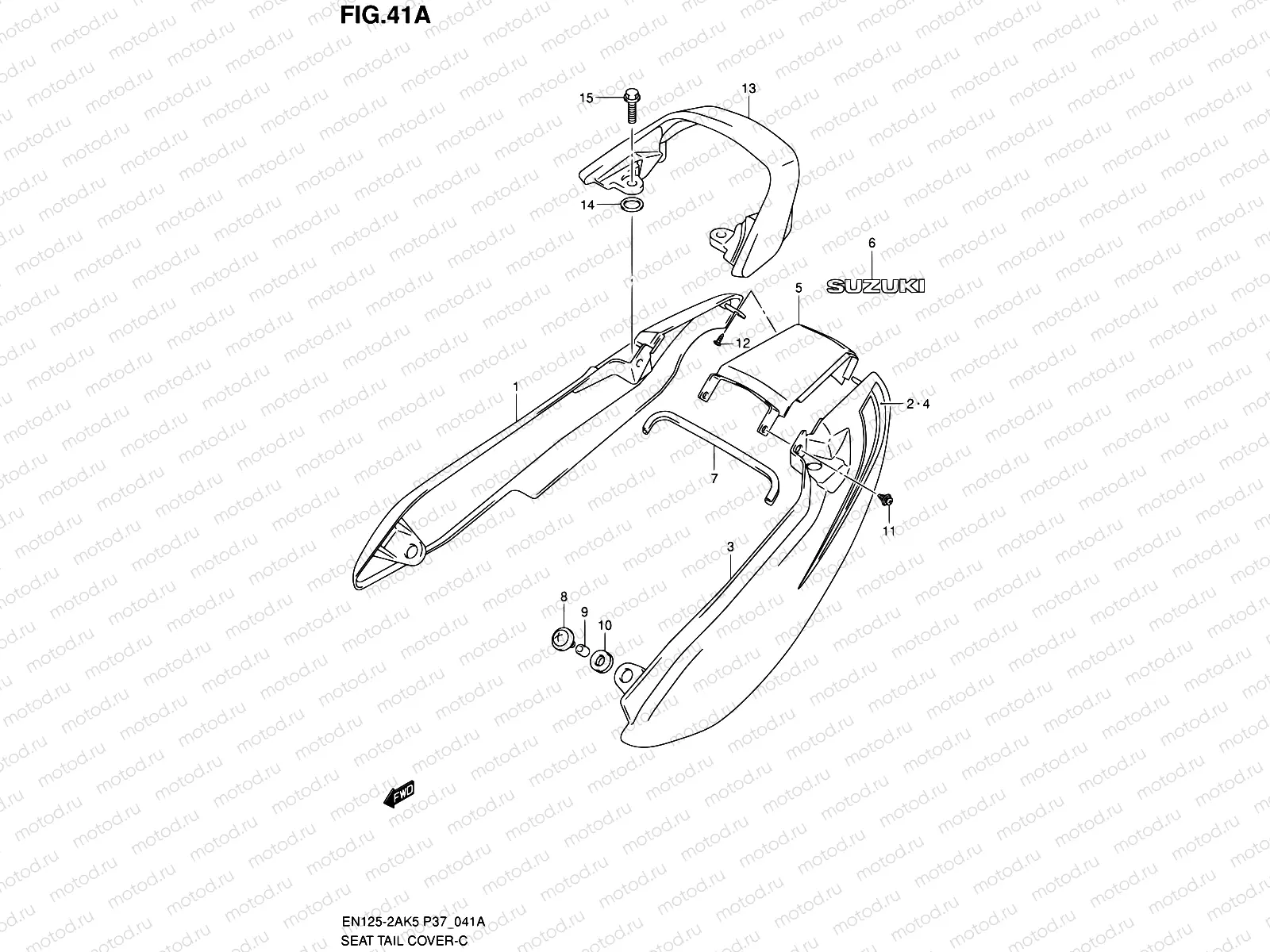 41A - SEAT TAIL COVER (MODEL K6)