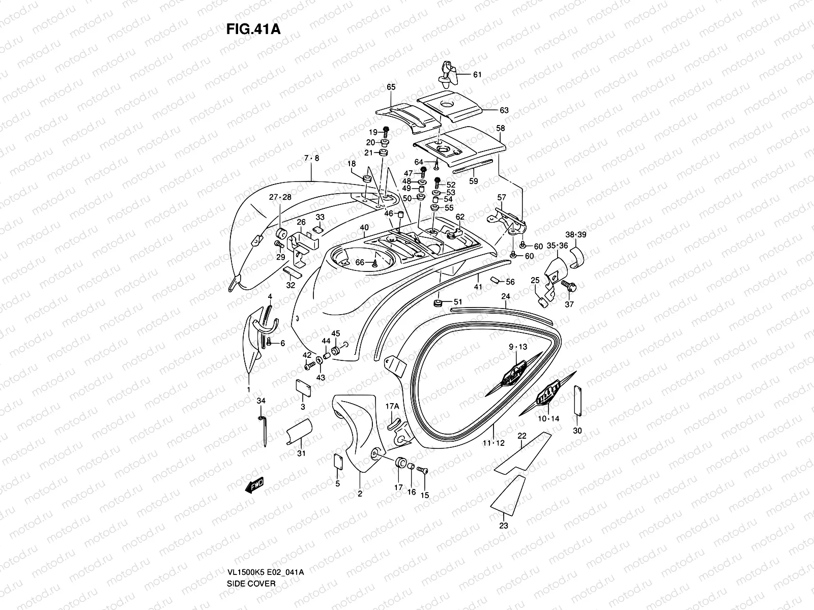 41A - SIDE COVER (MODEL K6/K7)