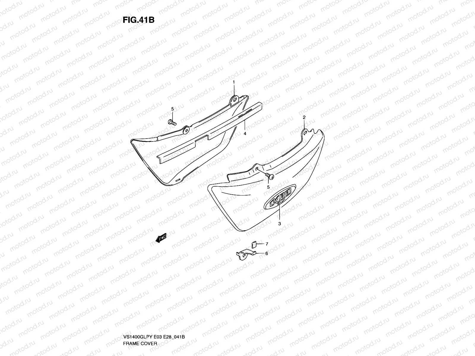 41B - FRAME COVER (MODEL K2/K3)